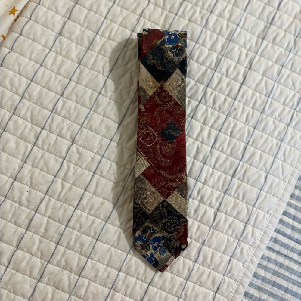 Bugle Boy Red and Blue Kids Tie